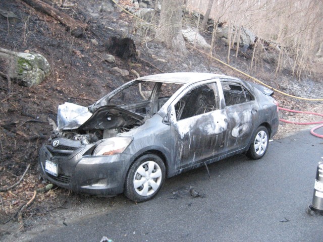 Car fire Haines road